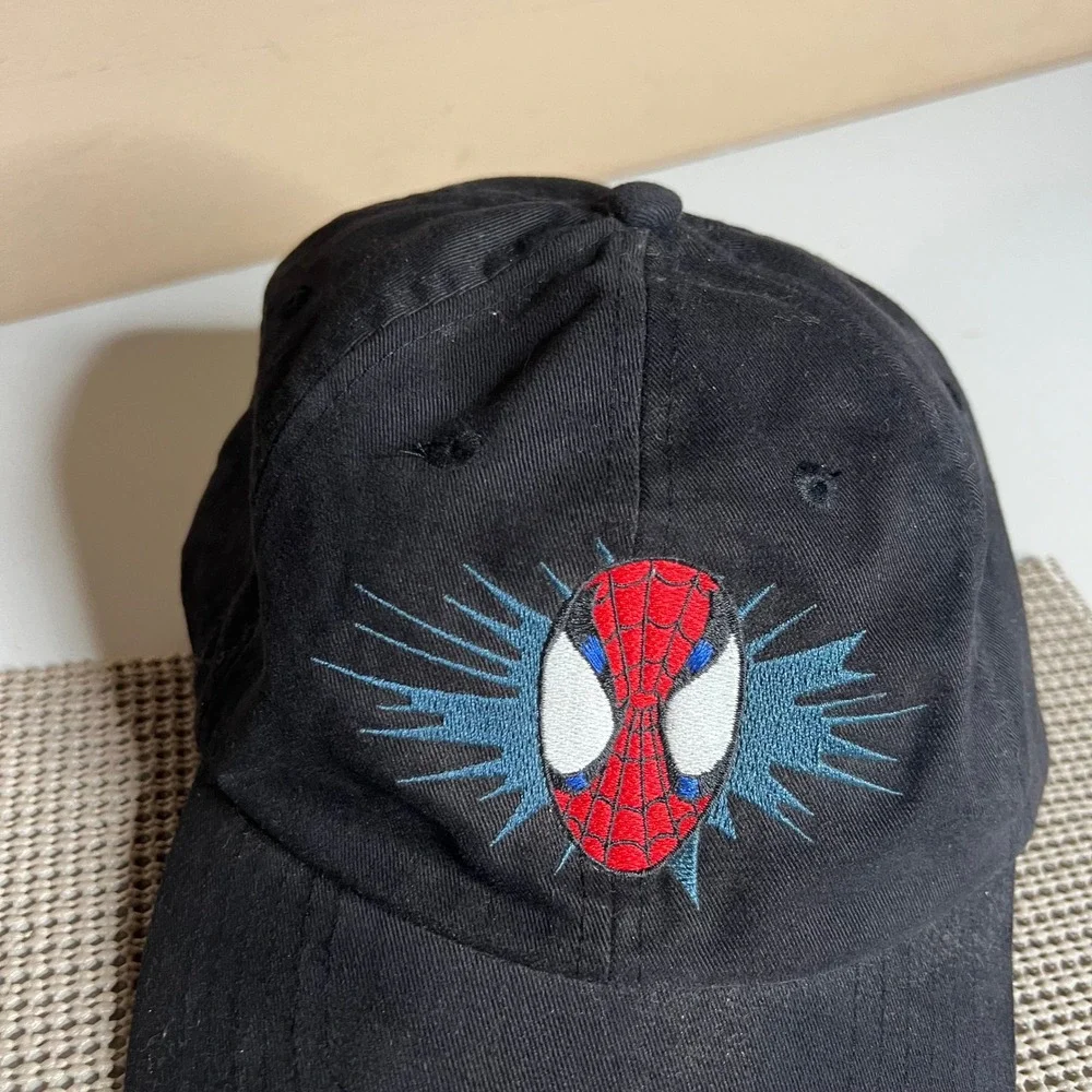 Vintage 2001 Marvel Comics Ultimate Spider-Man Embroidered Black Hat Dad Cap